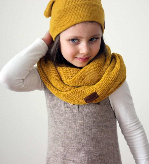 Alpaca English Rib Infinity Scarf – Light Blue | ekuboo