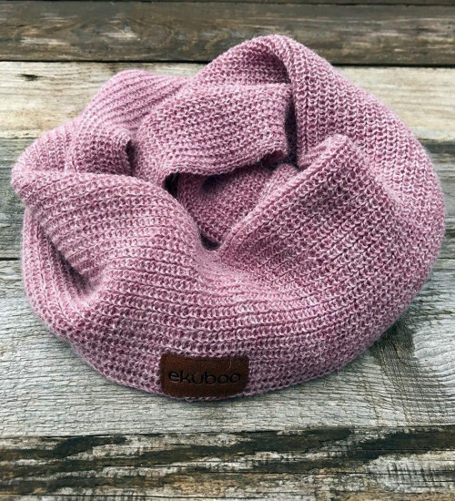 Alpaca English Rib Infinity Scarf – Dusty Rose | ekuboo