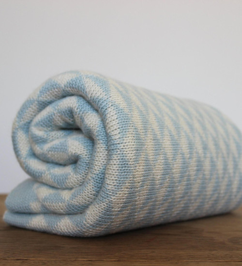 Double-Layered Alpaca Baby Blanket – Triangle Jacquard | ekuboo