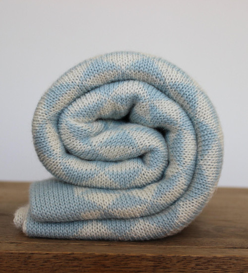 Double-Layered Alpaca Baby Blanket – Triangle Jacquard | ekuboo