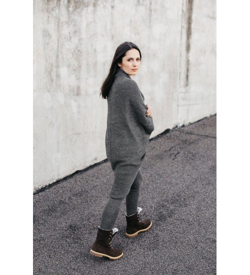Mocha Brown Baby Alpaca Wool Leggings for Women