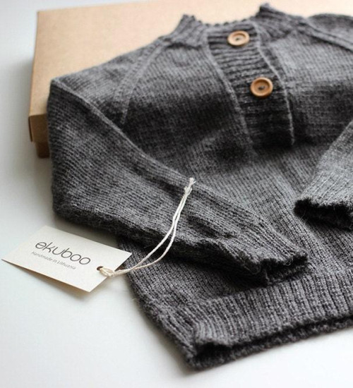 Dark Gray Baby Alpaca Kids Sweater – Soft, Warm & Hypoallergenic